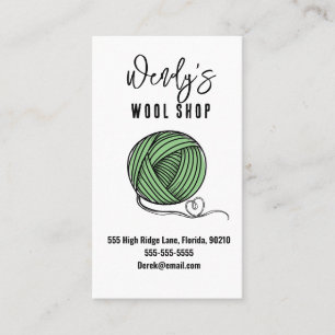 wool shop workshop  business card