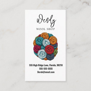 wool shop workshop  business card