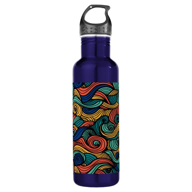 Wool Topped paisley      710 Ml Water Bottle (Front)