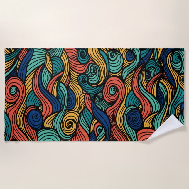 Wool Topped paisley      Beach Towel (Front)