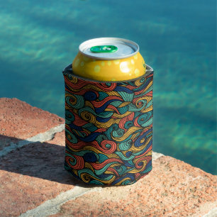 Wool Topped paisley      Can Cooler