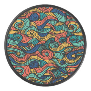 Wool Topped paisley      Hockey Puck