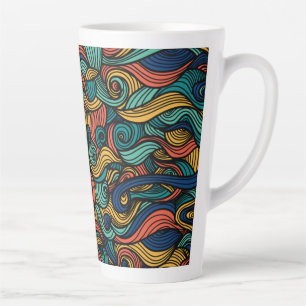 Wool Topped paisley Latte Mug