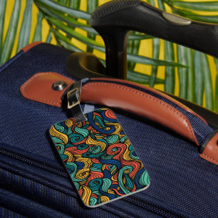 Wool Topped paisley      Luggage Tag