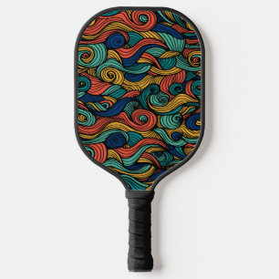 Wool Topped paisley Pickleball Paddle