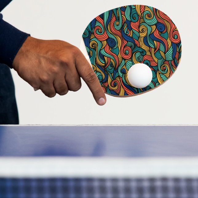 Wool Topped paisley      Ping Pong Paddle (Insitu)