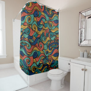 Wool Topped paisley      Shower Curtain