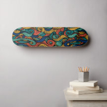 Wool Topped paisley      Skateboard
