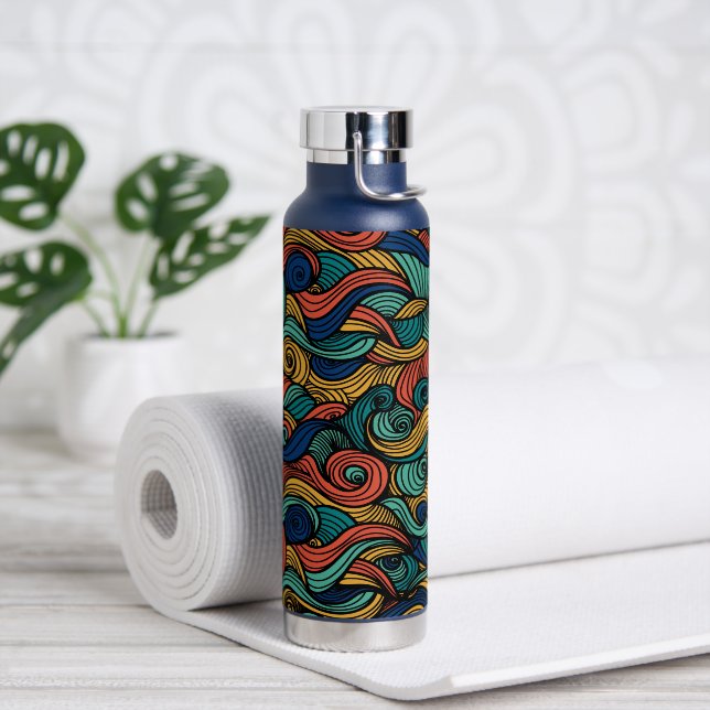 Wool Topped paisley      Water Bottle (Yoga)