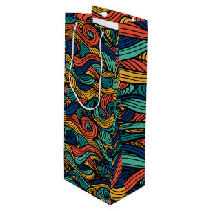 Wool Topped paisley      Wine Gift Bag