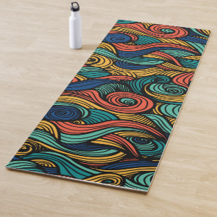 Wool Topped paisley      Yoga Mat