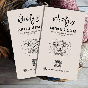 Wool Yarn Shop Business Card Magnet – Custom Knit