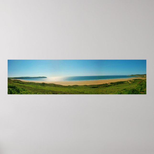 Woolacombe Panaroma Poster (Front)
