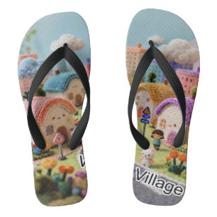 Woolen Village Flip Flops