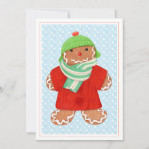 WOOLIE GINGERBREAD 5x7 Flat Christmas Card