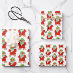 WOOLIE GINGERBREAD Flat Sheet Wrapping Paper