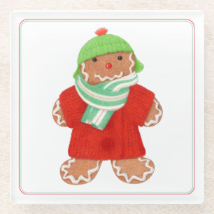 WOOLIE GINGERBREAD Glass Coaster