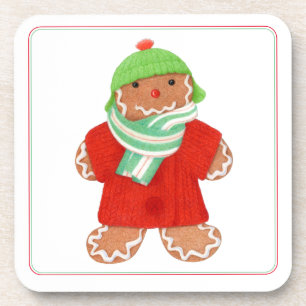 WOOLIE GINGERBREAD Hard Plastic Coasters