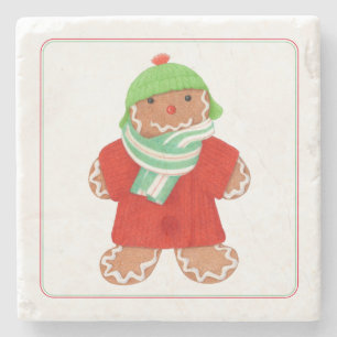 WOOLIE GINGERBREAD Marble Stone Coaster