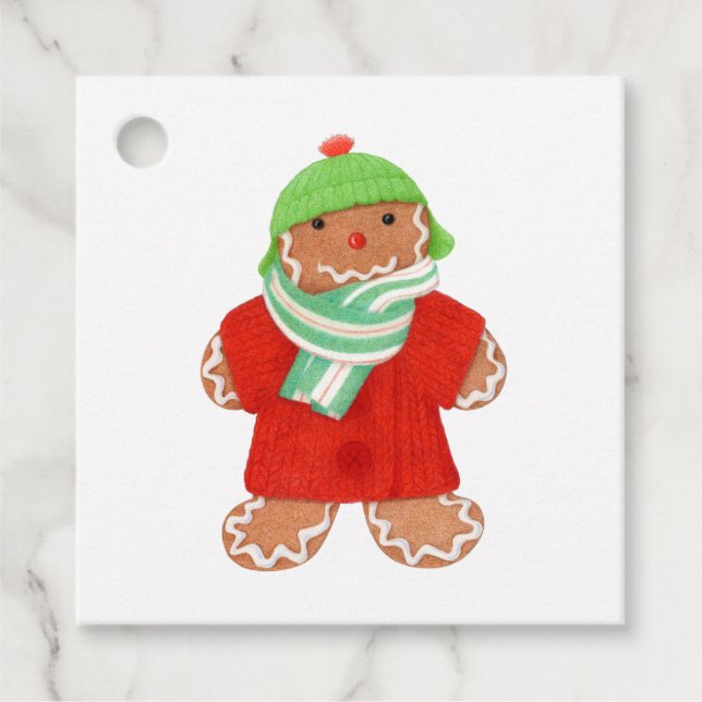WOOLIE GINGERBREAD Square Gift Tags (Front)