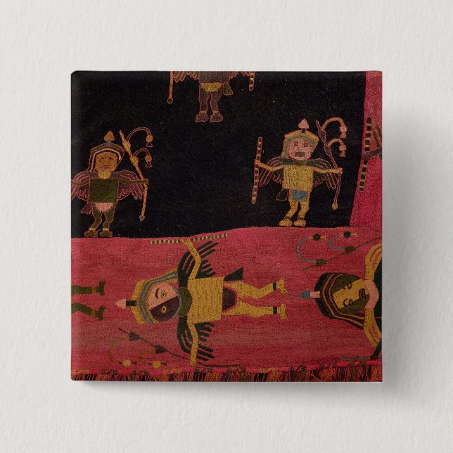 Woollen fabric 15 cm square badge (Front)
