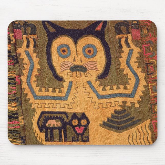 Woollen figure of a jaguar, Paracas Culture Mouse Mat (Front)