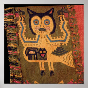 Woollen figure of a jaguar, Paracas Culture Poster