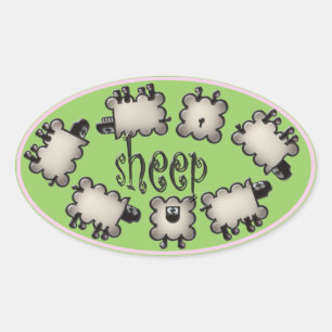 woollies oval sticker
