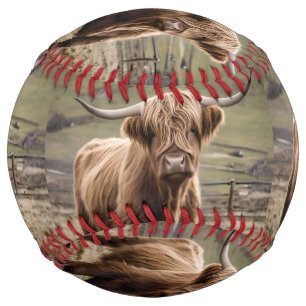 Woolly Brown Highland Cow, Softball