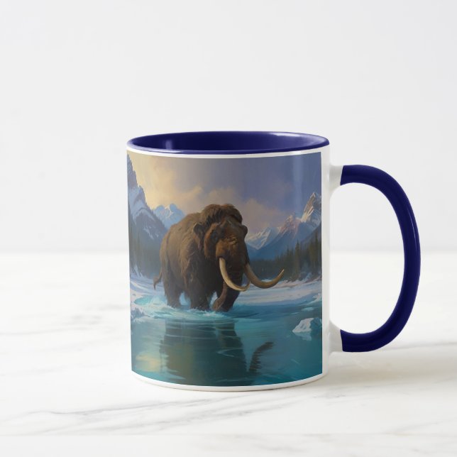Woolly Mammoth and Rocky Mountains Mug (Right)