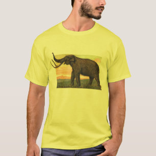 Woolly Mammoth Antique Print T-Shirt