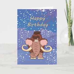 Woolly Mammoth Birthday Card
