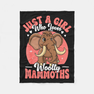 Woolly Mammoth Costume For Girls Who Love Mammoths Fleece Blanket