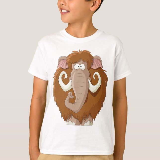 Woolly Mammoth Cute Prehistoric Animal T-Shirt (Front)