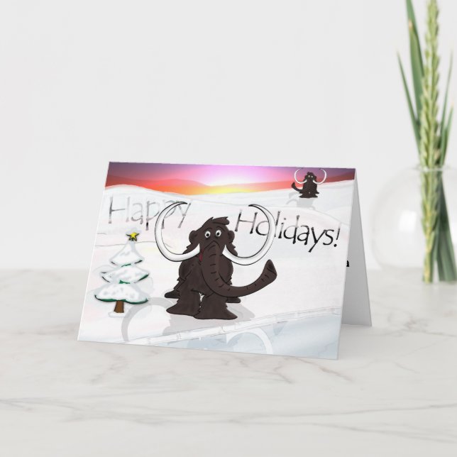 Woolly Mammoth Holiday Card (Front)