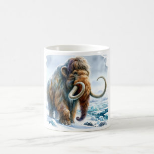 Woolly Mammoth in the Ice Age - Watercolor Coffee Mug