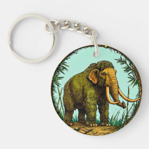 Woolly mammoth key ring