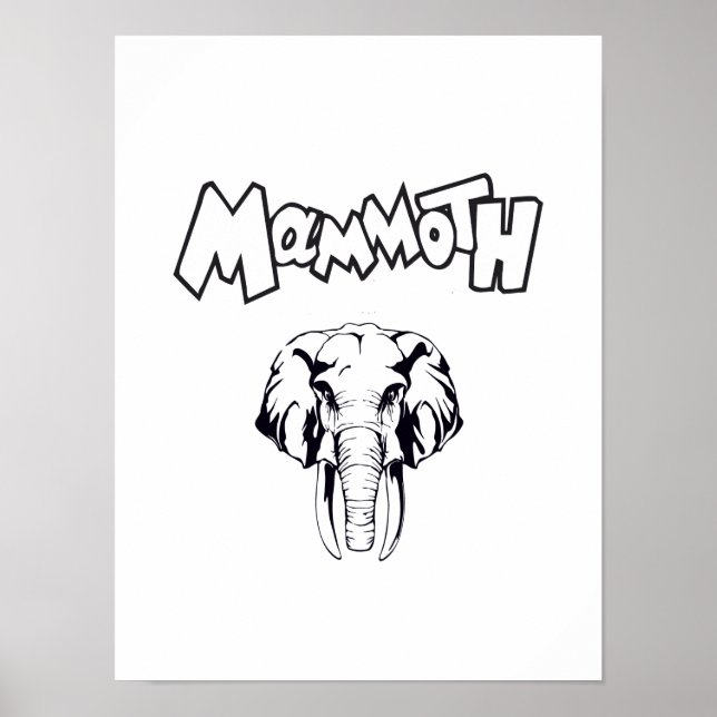 Woolly Mammoth Prehistoric Animal ice age  Poster (Front)