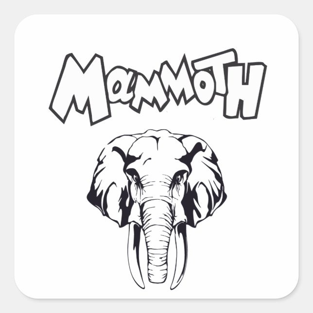 Woolly Mammoth Prehistoric Animal ice age  Square Sticker (Front)