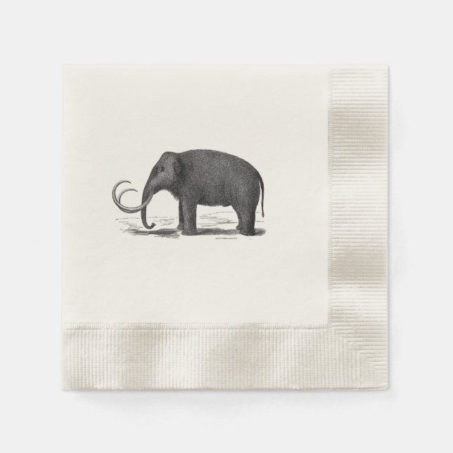 Woolly Mammoth Prehistoric Elephant Napkin (Front)