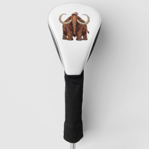 Woolly Mammoth Wrapped in Christmas Lights   Golf Head Cover