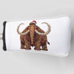 Woolly Mammoth Wrapped in Christmas Lights   Golf Head Cover