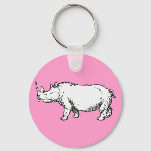 Woolly Rhino Key Ring