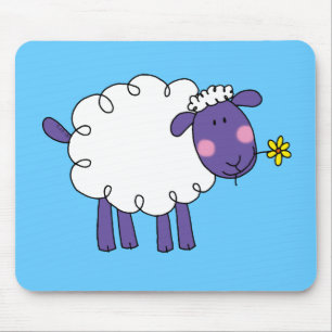 Woolly sheep mouse mat