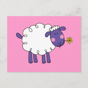 Woolly sheep postcard