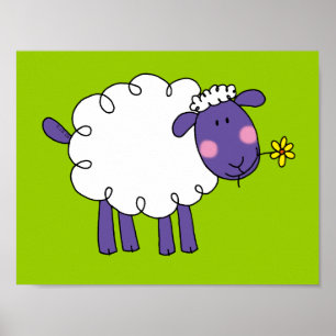 Woolly sheep poster