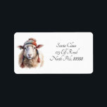 Woolly Wonderland, custom Label<br><div class="desc">Make your holiday mail enchanting with our adorable Customisable "Woolly Wonderland" Christmas Sheep Address Labels! These charming labels feature our beloved watercolor Christmas sheep, looking perfectly festive in its cosy knit hat, ready to bring heartwarming whimsy to every envelope you send. What makes these labels truly special is the customisable...</div>