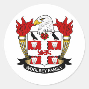 Woolsey Family Crest Classic Round Sticker