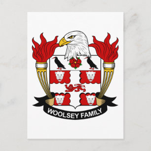 Woolsey Family Crest Postcard