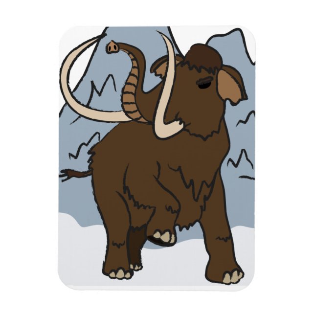 Wooly Mammoth premium magnet (Vertical)